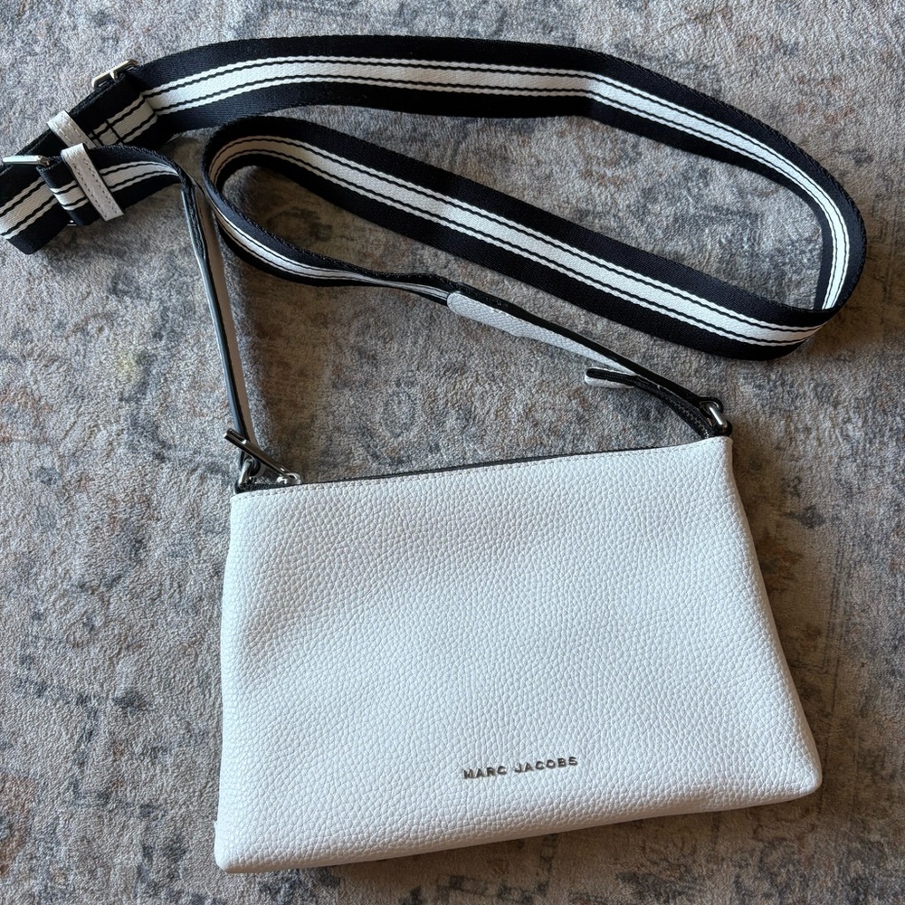Marc Jacobs White Textured Leather Crossbody. Never Used